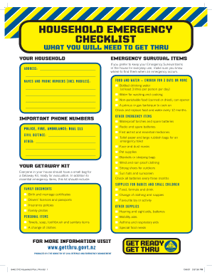 Household Emergency Plan