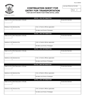 Form C6ACS Continuation Sheet