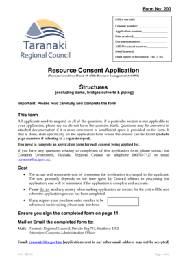 Resource Consent Application Form