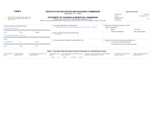 Form 4 Beneficial Ownership Report