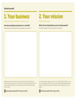 Quick Focus Business Plan Template