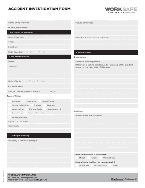 Accident Investigation Form