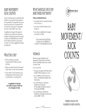 Pregnancy Kick Count Chart