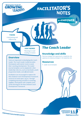 Coach Leader Journal Template
