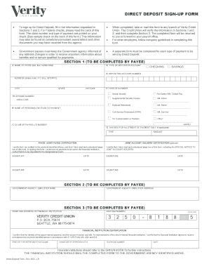 Direct Deposit Sign-Up Form