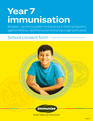 Boostrix Vaccination Consent Form
