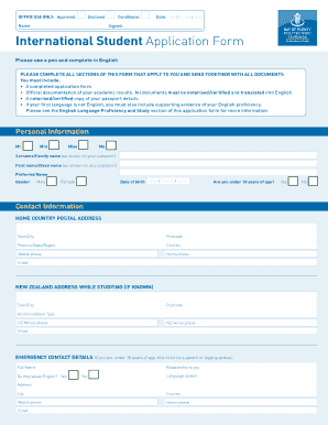 International Student Application Form