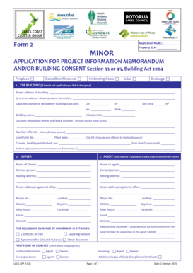 New Zealand Building Consent Application