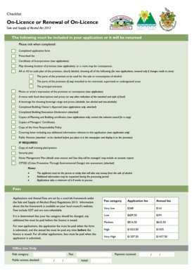 On-Licence Application Form
