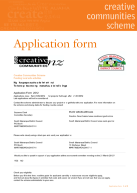 Creative Communities Scheme Application Form
