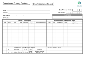 Drug Prescription Record