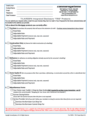 TILA RESPA TRID Mortgage Disclosure Forms