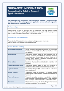 Building Consent Application Form