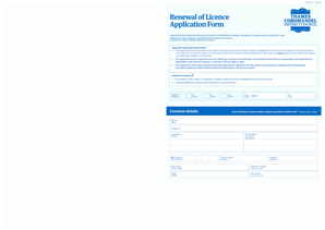 New Zealand Liquor Licence Renewal Application