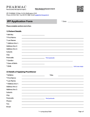 New Zealand Insulin Pump Program Application Form