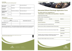 Dairyshed Effluent Discharge Application Form