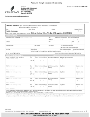 Guardian Group Life Insurance Application