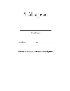 Notfallmappe für ältere Bürgerinnen und Bürger im Landkreis Starnberg