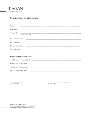 Mandanteninformationen