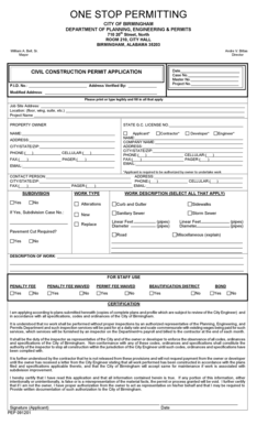 Civil Construction Permit Application