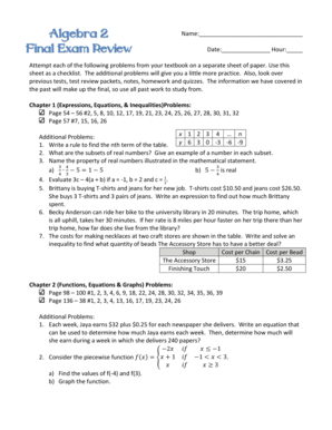 Math Homework Checklist