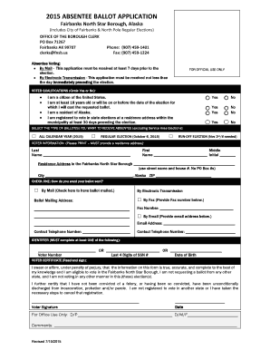 Alaska Absentee Ballot Application