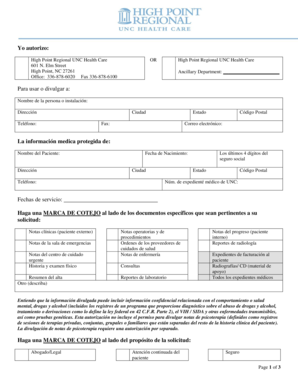 Formulario de Autorización para Divulgar Información Médica