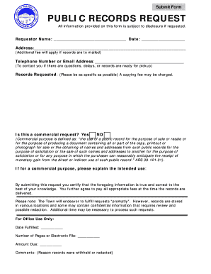 Public Records Request Form