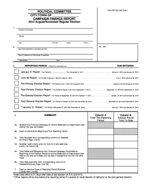 Campaign Finance Report