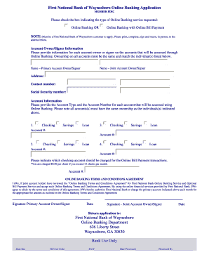 First National Bank of Waynesboro Online Banking Application