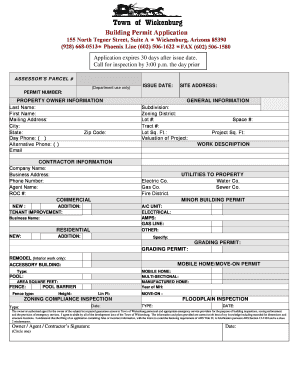 Commercial Minor Building Permit Application