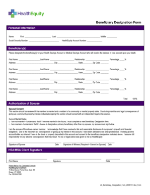 Beneficiary Designation Form