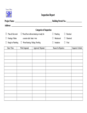 Building Inspection Requirement Information