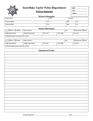 Witness Statement Form