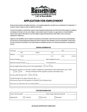 Application for Employment