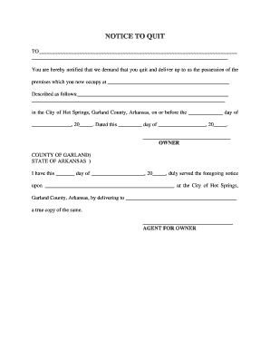 Notice to Quit