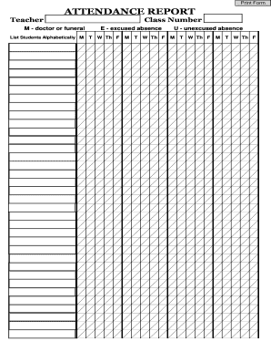 Attendance Report Form