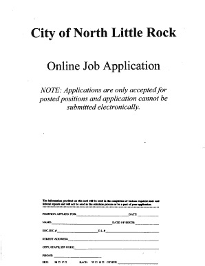 North Little Rock Employment Application