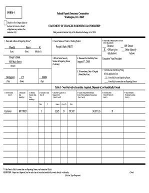 Form 4 Statement of Changes in Beneficial Ownership