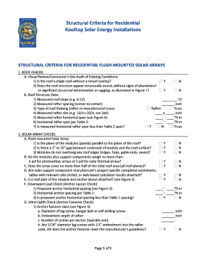 Structural Criteria for Residential Rooftop Solar Installations