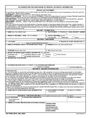 Authorization for Disclosure of Medical Information