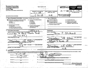 California Campaign Statement Form 460