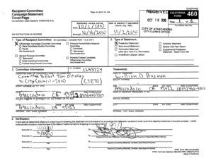 California Campaign Statement Form 460