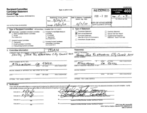 California Campaign Disclosure Statement