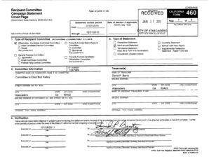 California Campaign Statement Form 460