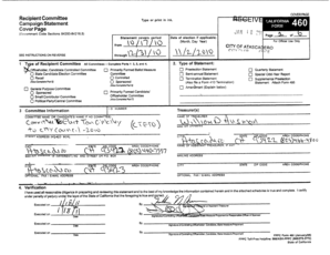California Campaign Statement Form 460