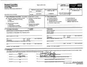 California Campaign Disclosure Statement