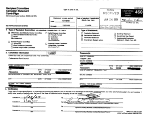California Campaign Disclosure Statement