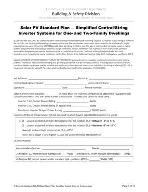 Solar PV Standard Plan