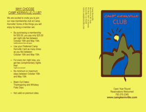 Camp Kernville Club Membership Form